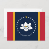 Invitation Carte Postale Drapeau Mississippi 2020 Nouveau (Devant / Derrière)