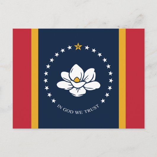 Invitation Carte Postale Drapeau Mississippi 2020 Nouveau (Devant)