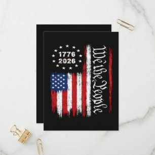 Invitation Carte Postale Drapeau patriotique Nous Le Peuple 1776 2026