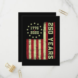 Invitation Carte Postale Drapeau Usa 250e Anniversaire