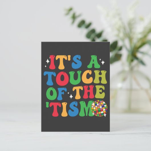 Invitation Carte Postale Drôle d'autisme C'est une touche de la 'Tism Super (Debout devant)