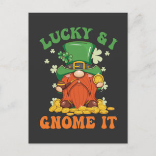 Invitation Carte Postale Drôle Saint Patrick chanceux et je gnome il Irland