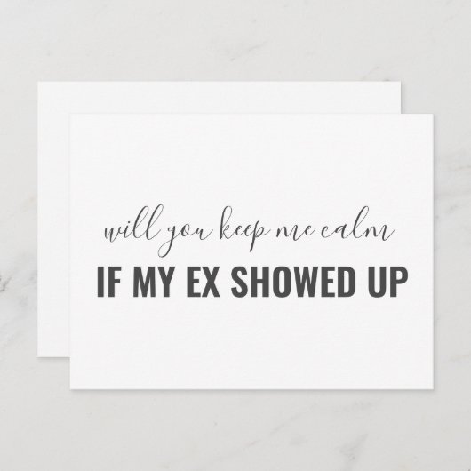 Invitation Carte Postale Drôle Serez-Vous Ma Servante Simple ? (Devant / Derrière)