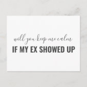 Invitation Carte Postale Drôle Serez-Vous Ma Servante Simple ? (Devant)