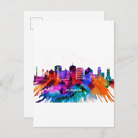 Invitation Carte Postale Durham Skyline (Devant / Derrière)