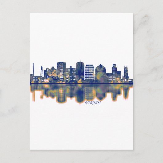 Invitation Carte Postale Durham Skyline (Devant)