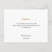 Invitation Carte Postale Dusty Blue Greenery Eucalyptus Feuilles Demoiselle (Dos)