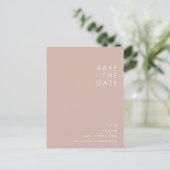 Invitation Carte Postale Dusty Boho | Rose et Violet Enregistrer la Date (Debout devant)