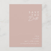 Invitation Carte Postale Dusty Boho | Rose et violet Enregistrer la date (Devant)