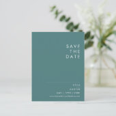 Invitation Carte Postale Dusty Boho | Vert Save The Date (Debout devant)