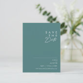 Invitation Carte Postale Dusty Boho | Vert Save the Date (Debout devant)