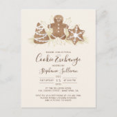 Invitation Carte Postale Échange de biscuits de Noël (Devant)