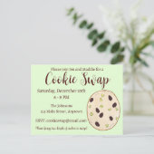 Invitation Carte Postale Échange de biscuits de Noël au sablé de pistache (Debout devant)