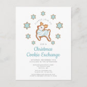 Invitation Carte Postale Échange de biscuits de Noël Renne mignon (Devant)