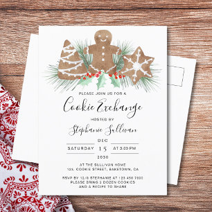 Invitation Carte Postale Échange de cookies