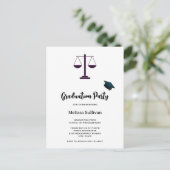 Invitation Carte Postale Échelles de Justice Services Juridiques Symbole de (Debout devant)