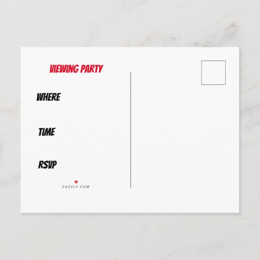 Invitation Carte Postale Eclipse (Dos)