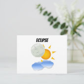Invitation Carte Postale Eclipse (Debout devant)