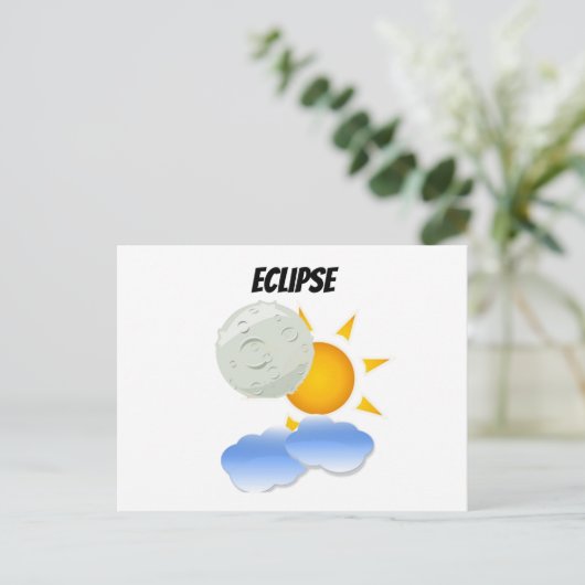 Invitation Carte Postale Eclipse (Debout devant)