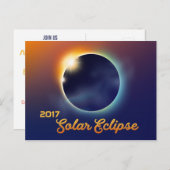 Invitation Carte Postale Éclipse solaire | Astronomie (Devant / Derrière)