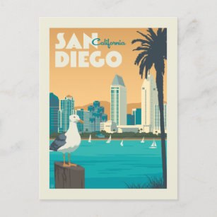 Invitation Carte Postale Économies de San Diego, la Californie   la date