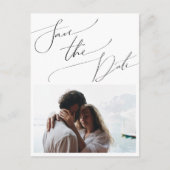 Invitation Carte Postale Écriture minimaliste fantaisiste Photo Enregistrer (Devant)