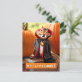 Invitation Carte Postale Écureuil Vampire (Debout devant)