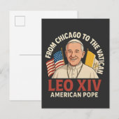Invitation Carte Postale Église catholique américaine du pape Léon (Devant / Derrière)
