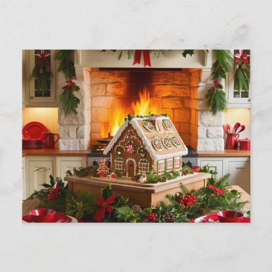 Invitation Carte Postale Élégance de Noël (Devant)