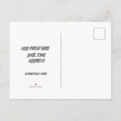 Invitation Carte Postale Élégance Florale : Célébration en Fleurs (Dos)