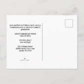 Invitation Carte Postale Elegant Black Law School Photo Graduation Party (Dos)