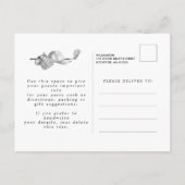 Invitation Carte Postale Elégant Black White Golf 80e fête d'anniversaire (Dos)