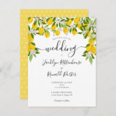 Invitation Carte Postale Élégant citrons Mariage de verdure (Devant / Derrière)