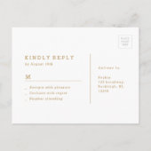 Invitation Carte Postale Elégant classique classique classique classique ma (Dos)