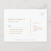 Invitation Carte Postale Elégant classique classique classique classique ma (Dos)