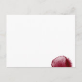 Invitation Carte Postale Élégant Déversement de vin rouge Moderne Automne 3 (Dos)