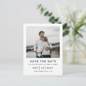 Invitation Carte Postale Élégant et simple Weeding moderne Enregistrer la d (Debout devant)