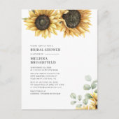 Invitation Carte Postale Élégant feuillage d'eucalyptus Shower de mariage t (Devant)