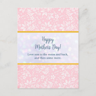 Invitation Carte Postale Élégant floral aquarelle pour une joyeuse fête des