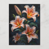 Invitation Carte Postale Elegant Lily Flower Art – Premium Prints & Unique  (Devant)