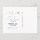 Invitation Carte Postale Élégant Script Photo Strip Graduation Party (Dos)
