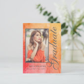 Invitation Carte Postale Élégante aquarelle Abstraite (Debout devant)