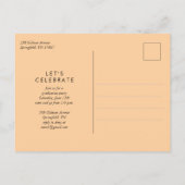 Invitation Carte Postale Élégante Calligraphie Script Photo Graduation (Dos)