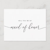 Invitation Carte Postale Élégante dentelle rustique vous serez ma femme d'h (Devant)