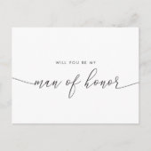Invitation Carte Postale Élégante dentelle rustique vous serez mon homme d' (Devant)
