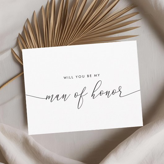 Invitation Carte Postale Élégante dentelle rustique vous serez mon homme d'