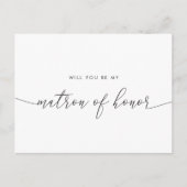 Invitation Carte Postale Élégante dentelle rustique vous serez mon maître d (Devant)