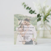 Invitation Carte Postale élégante écriture moderne chic mariage photo (Debout devant)