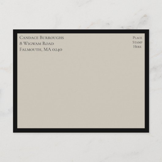 Invitation Carte Postale Élégante Mandala Indian Boho Black Engagement Part (Dos)