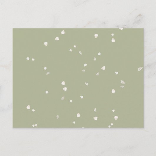 Invitation Carte Postale Élégante Première Sainte Communion Blanche Fleur F (Dos)